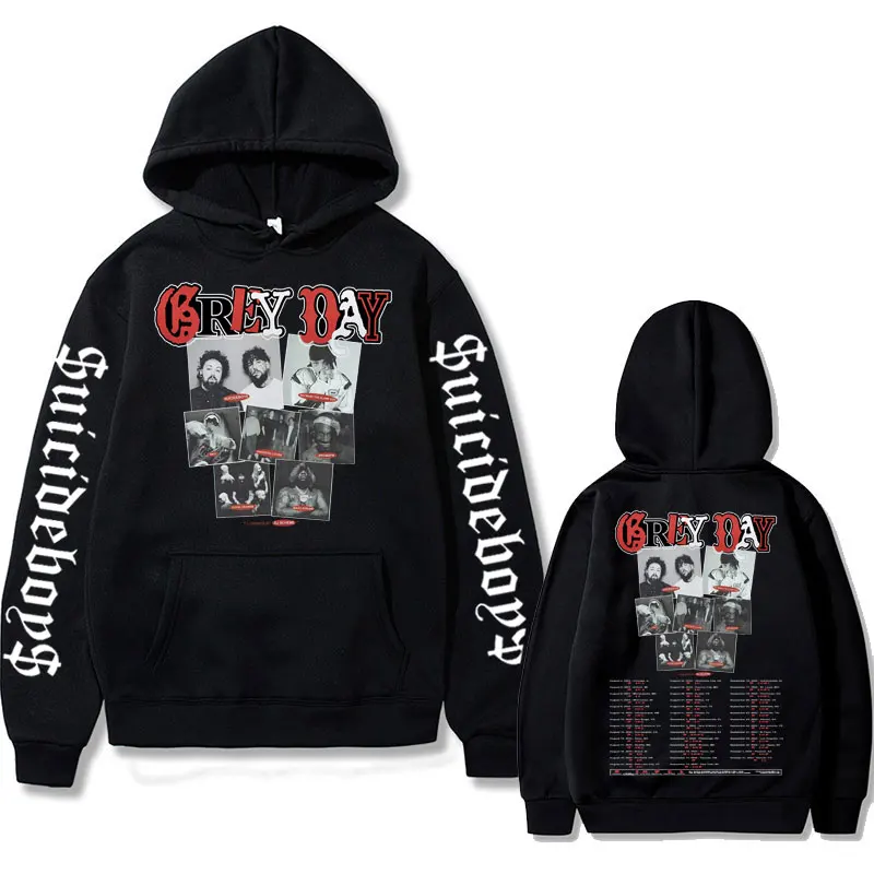 

$uicideboy$ Grey Day Tour Essential Hoodie Fashion Men Women Suicideboys Hip Hop Hoodies Man Autumn Winter Quality Sweatshirt