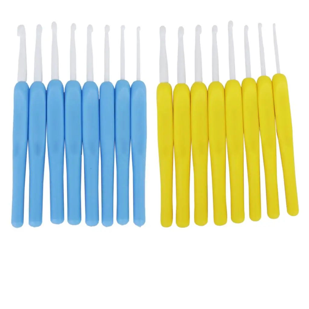 

8 Sizes Plastic Crochet Hooks Needles Knit Knitting Weave Craft DIY 2.5mm-6mm