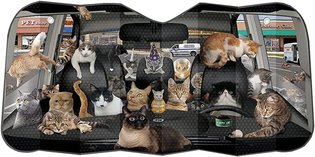 

Mcphee Archie Auto Sunshade, Car Full of Cats