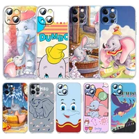 disney cartoon cute dumbo for apple iphone 13 12 mini 11 xs pro max x xr se 2020 8 7 6 plus 5 transparent soft tpu phone case
