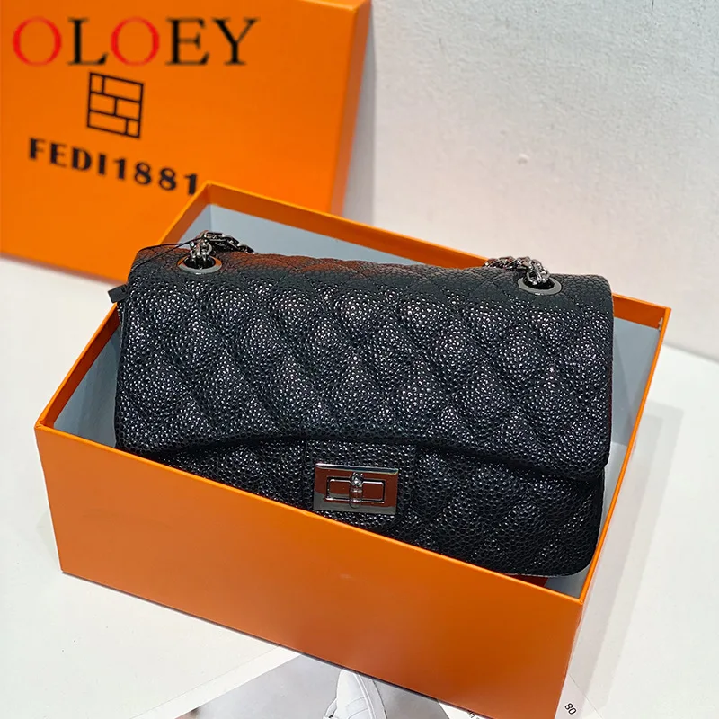 

Роскошная брендовая сумка-мессенджер OLOEY, новинка 2022, женская маленькая сумочка на цепочке со стразами, женская кожаная сумка высокого каче...