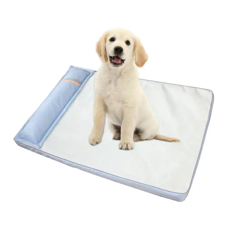 

Охлаждающая подставка для собак, уличная кровать для собак, дышащий охлаждающий коврик для питомцев с подушкой и нескользящим дном для собак, кошек и детей