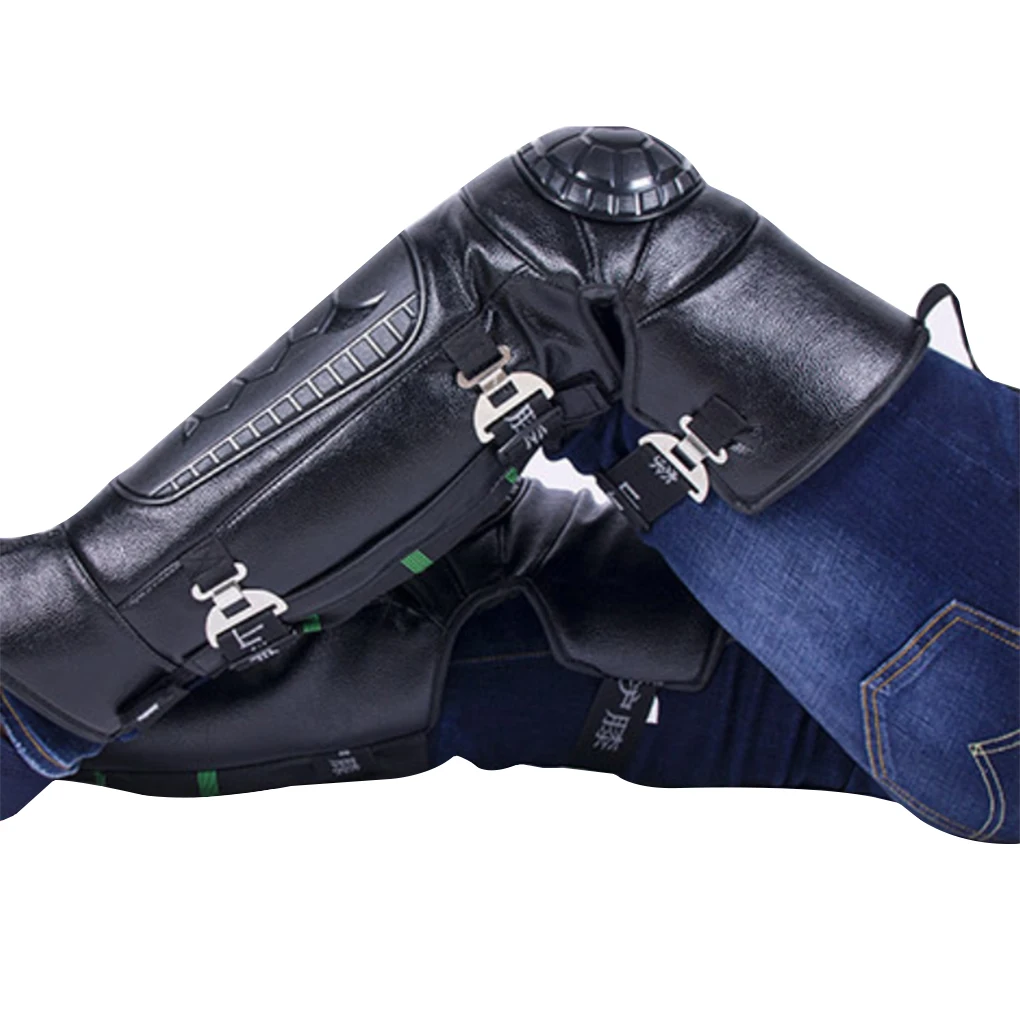 

1 Pair Motorcycle Kneepads Unisex Adjustable Windproof Bike Rider Protective Knee Pad Leg Warmer Protector