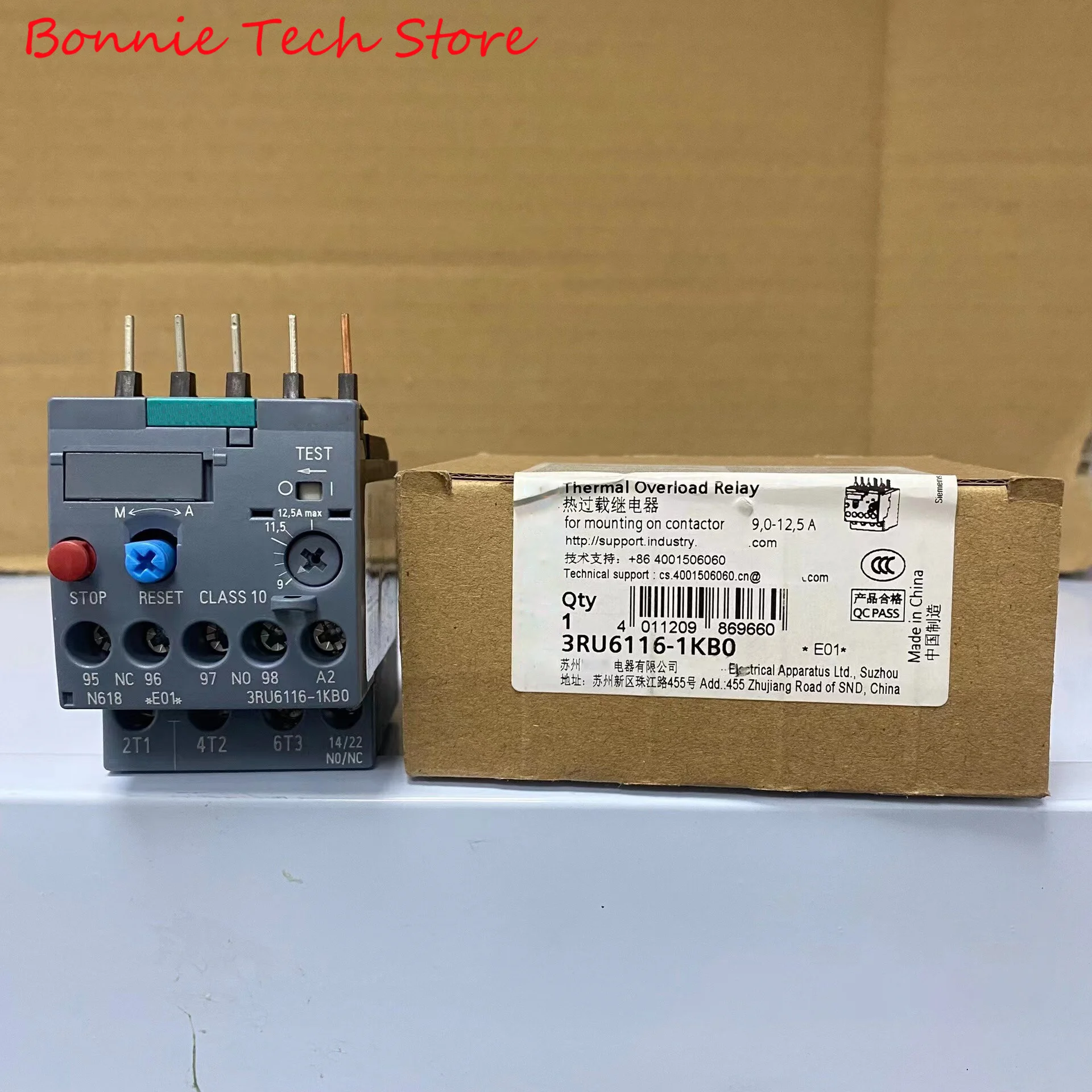 

3RU6116-1KB0 for Siemens Thermal Overload Relay 9.0...12.5 A size S00, class 10, for motor protection