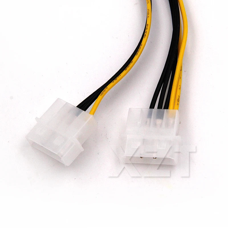 Фото Кабель-переходник для видеокарты PCI Express с 2x Molex 4-контактного на 8-контактный PCI-e, 6 дюймов, 1 шт. - Адаптер Molex на PCIe 8-контактный №1
