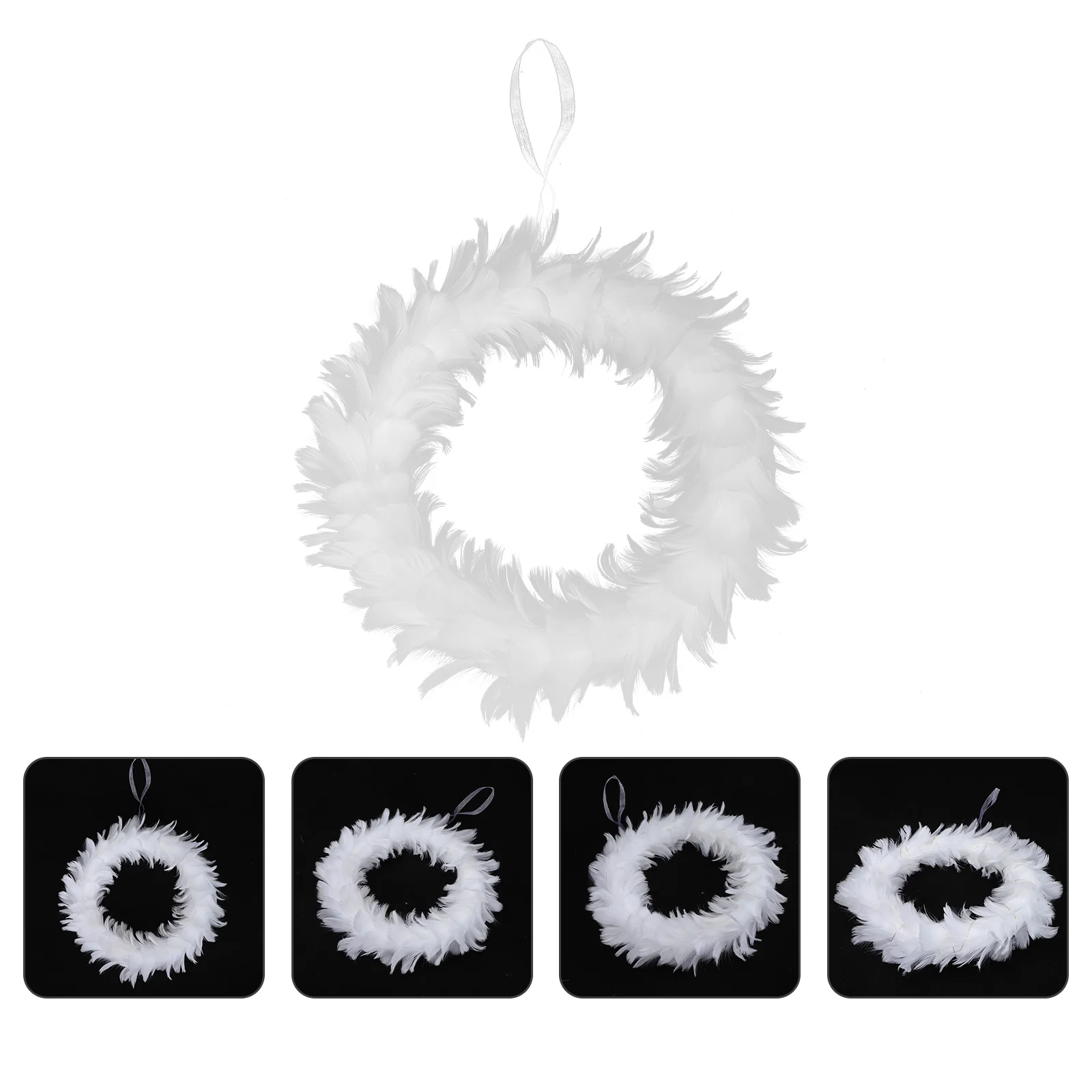 

1Pc Glowing Simulated Wreath Festival Garland Decoration Door Pendant White