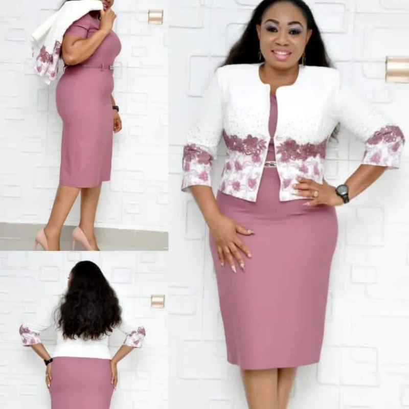 

Комплект одежды в африканском стиле из двух предметов с цветочным принтом, женское осеннее офисное облегающее мини-платье без рукавов с круглым вырезом и пальто, комплект одежды 2023