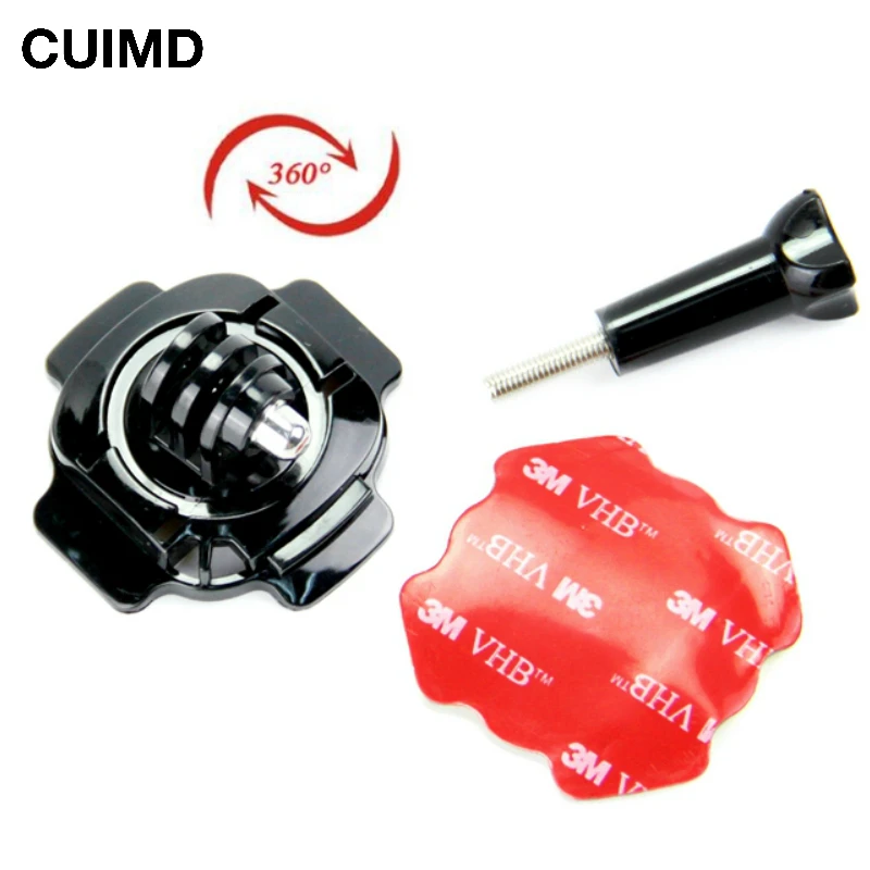 

360 поворотное клейкое основание для крепления на мотоциклетный шлем для GoPro 9 8 7 6 5 Session SJ4000 Xiaomi Yi 4K Eken аксессуары для экшн-камеры