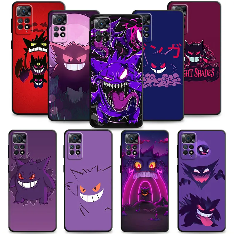 

Anime Pokemon Gengar Full Lens Protection Case For Redmi Note 11 10 9 8 8T 9T 9S Pro 9C 9A 10C K40 K40S K50 Shell