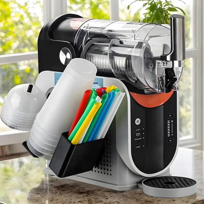 Фото Крышка и органайзер для соломы для машины Ninja Slushie FS301 и FS300 3 в 1, боковой держатель для напитков, чашек для молочного коктейля №1