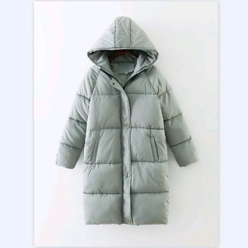 New Winter 2023 Down Padded Jacket Women Mid-length Thick Loose Large Size Jacket Women's Hooded Collar Jacket
