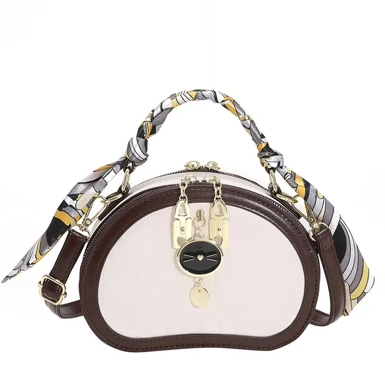 

Fashion 2023 Small PU Leather Gift Box New Creative Handbag Shape Ribbon Solid Color Box With Hand Gift Bag