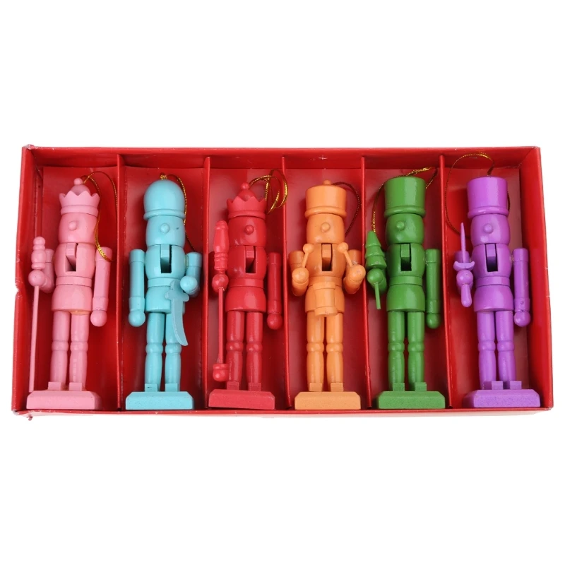 6 шт. деревянные подвески для украшения ёлки 12 5 см