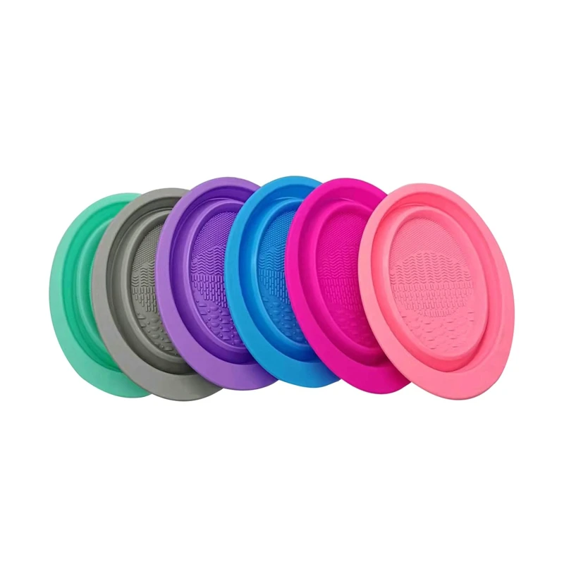 Складной коврик для чистки кистей макияжа силиконовый универсальная коробка