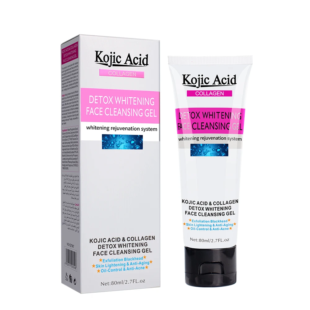 

Kojic Acid Detox Whitening Face Wash Gel Exfoliating Deep Cleansing Facial Cleasner Blackhead Skin Lightening