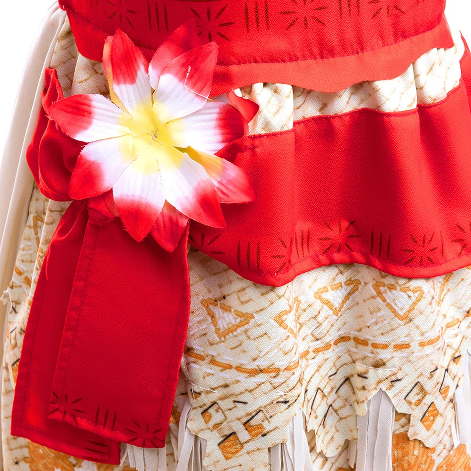 Платье Принцессы Диснея Моана пляжные платья без рукавов с принтом для девочек