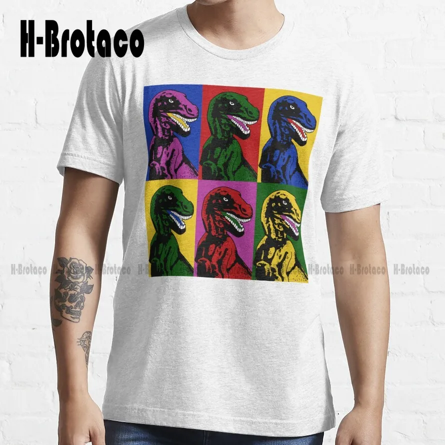 

Dinosaur Pop Art Trending T-Shirt Custom Aldult Teen Unisex Digital Printing Tee Shirts Custom Gift Xs-5Xl Unisex New Popular