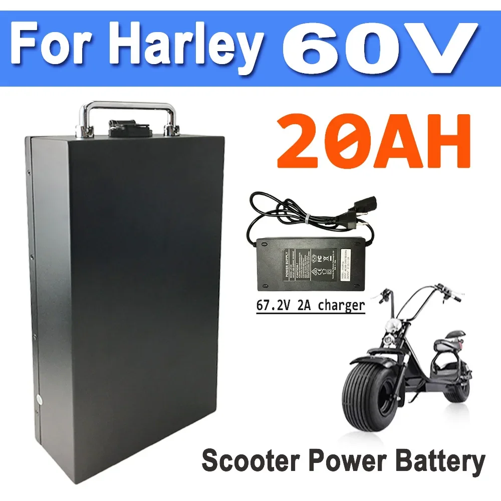 60V Batteria al litio elettrica impermeabile 18650 batteria 20ah per Citycoco pieghevole a due ruote+charger