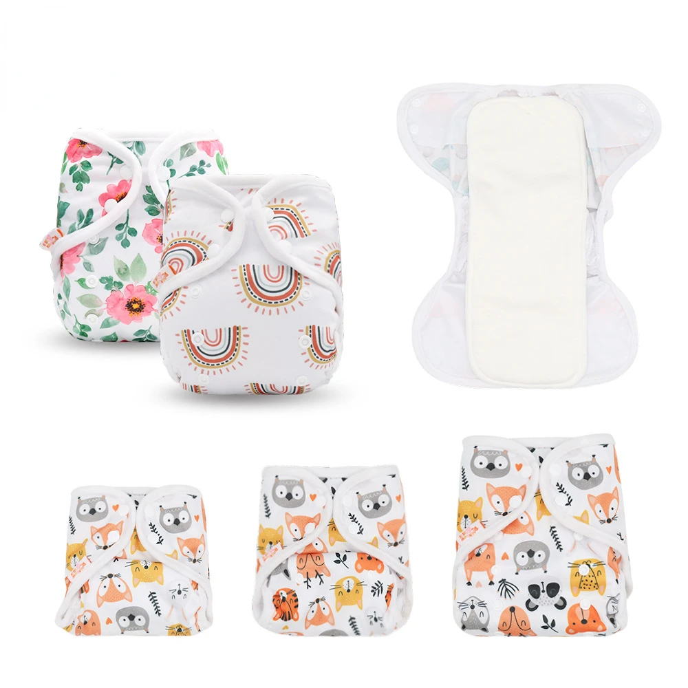 

1PC Ecology Cloth Diapers Baby Diaper Reusable Waterproof Panties Solid Color Cloth Nappies for 0-36M Baby Baby Diaper Panties