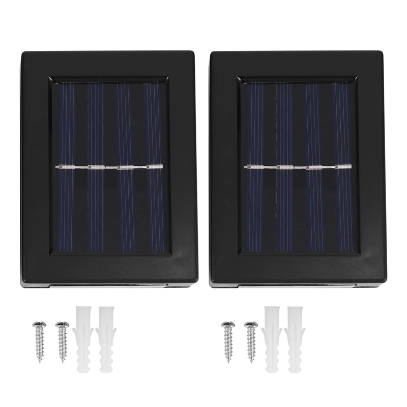 

2Pcs 2 LED IP65 Waterproof Solar Wall Lamp Outdoor Garden Household Decorative Outdoor Garden Wall Lamp