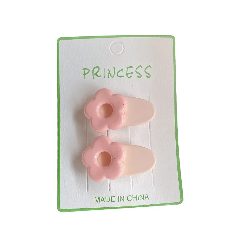 Новые корейские милые заколки для волос с сердечками цветами и боковыми челками