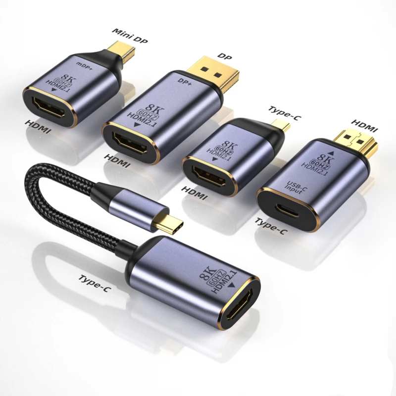 

USB C/DP/Mini DP до 8K 60 Гц для ТВ-конвертера для ПК компьютера телевизора