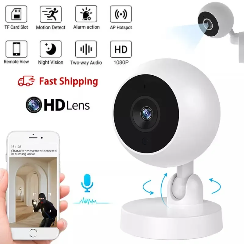 

NEW2023 720P 2MP Smart Mini WiFi IP Camera Indoor Wireless Security Home CCTV Surveillance Camera With Auto Tracking CareCamPro