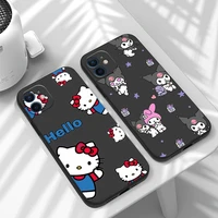 japan anime hello kitty funda phone case for iphone 11 13 12 pro max 12 13 mini x xr xs max se 2020 7 8 6s plus celular