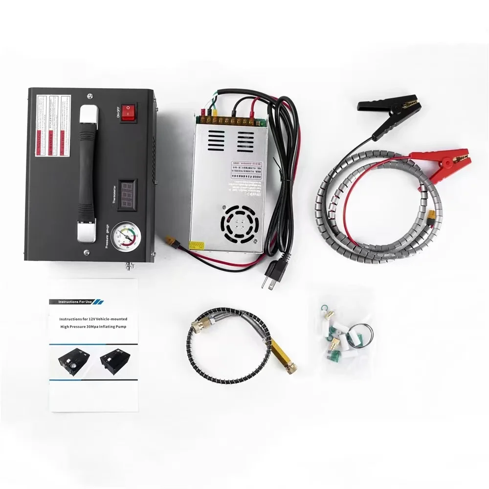 

4500psi air compressor 30mpa dc 12v car inverter air compressor pcp pump 4500psi 300bar 30mpa 12v air compressor