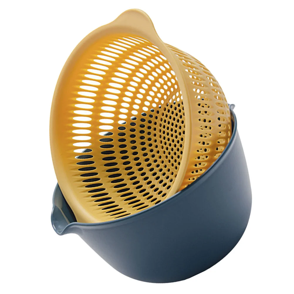 

Colander Bowl Strainer Washing Basket Fruit Kitchen Vegetable Berry Drainingdrain Setpasta Drainer Layer Double Storageveggie