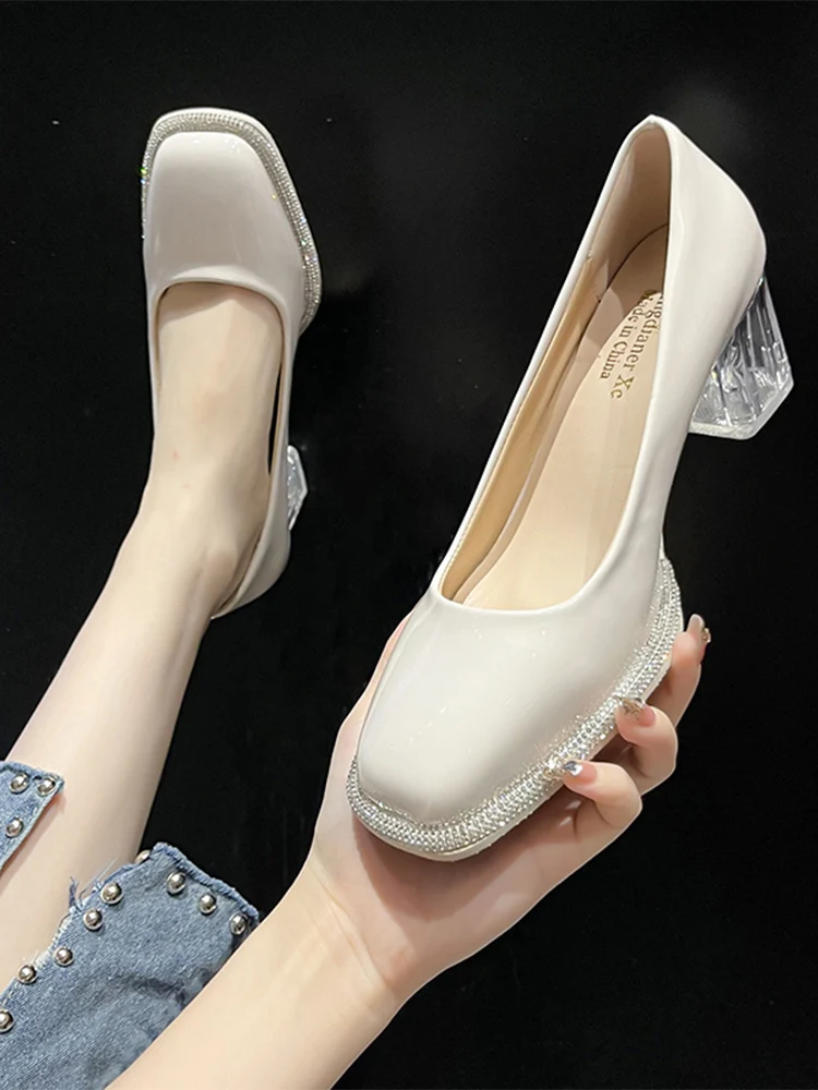 

Autumn Women High Heels Shoes Crystal Summer Sandals 2022 New Fashion Party Pumps Ladies Chunky Mary Janes Lolita Shoes Zapatos