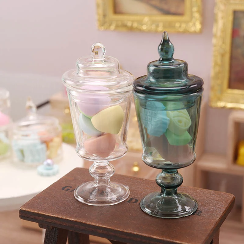 

1:12 Dollhouse Miniture Candy Jar Biscuit Jar for Kitchen Accessoires Kids Pretend Play Toys