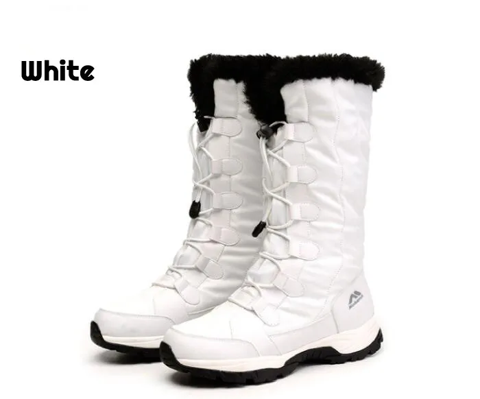 

Women`s waterproof 3M Thinsulate winter hiking boot ladies slip-resistant wool liner snow boots for -40C Cotton boots