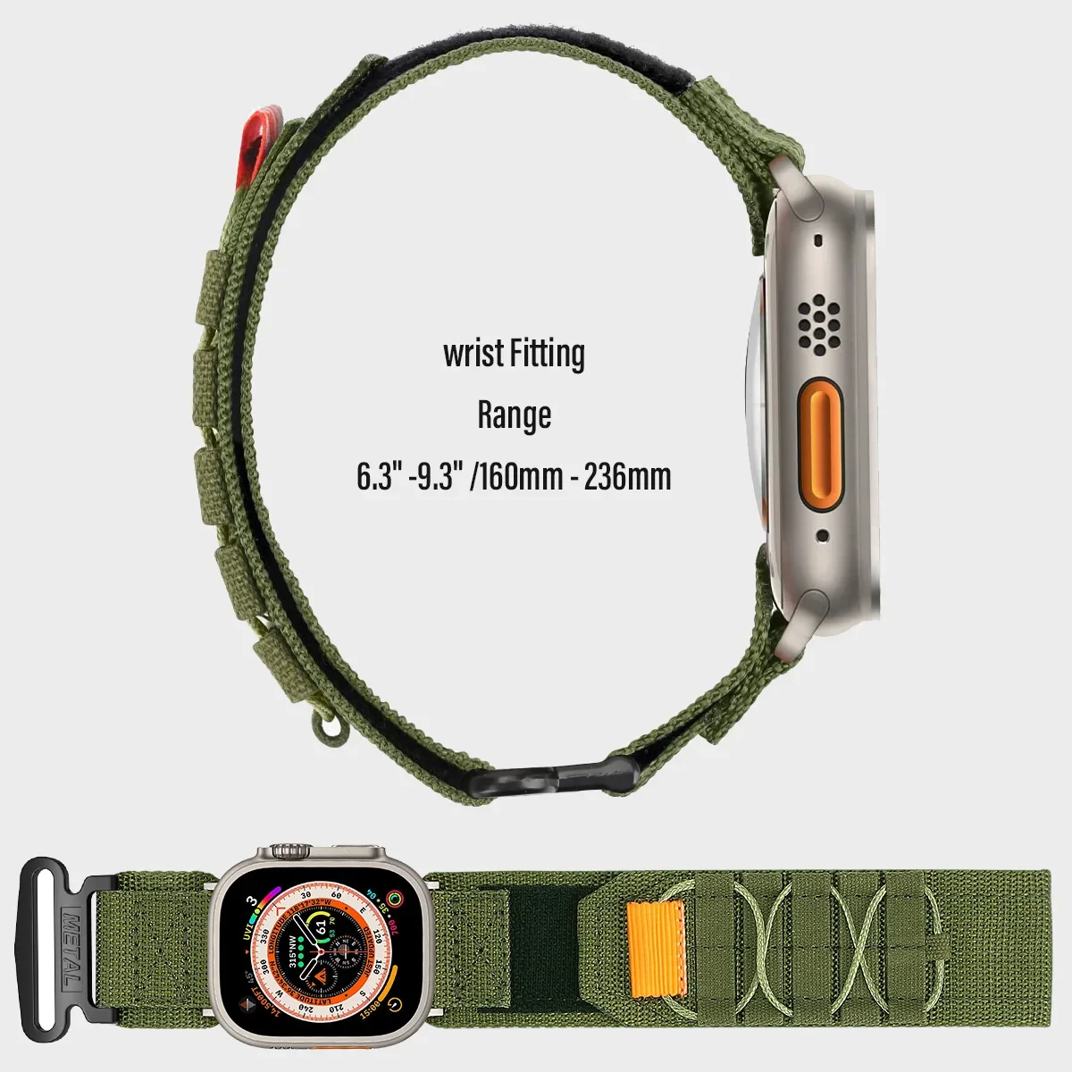 Поп-альпийская петля для Apple Watch Ultra Band 49 мм 40 мм 45 мм 41 мм 38 мм 40 Тактический нейлоновый браслет Iwatch Series 9 8 7 6 5 Se Ремешок (art.: 3920d0c2c11c9) - 3920d0c2c11c9