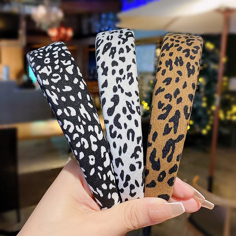 

New Fashion Leopard Print Headband Women Cute Korean Sponge HairBand Turband Hair Hoop Sweet Headwear Hair Accessories For Girls