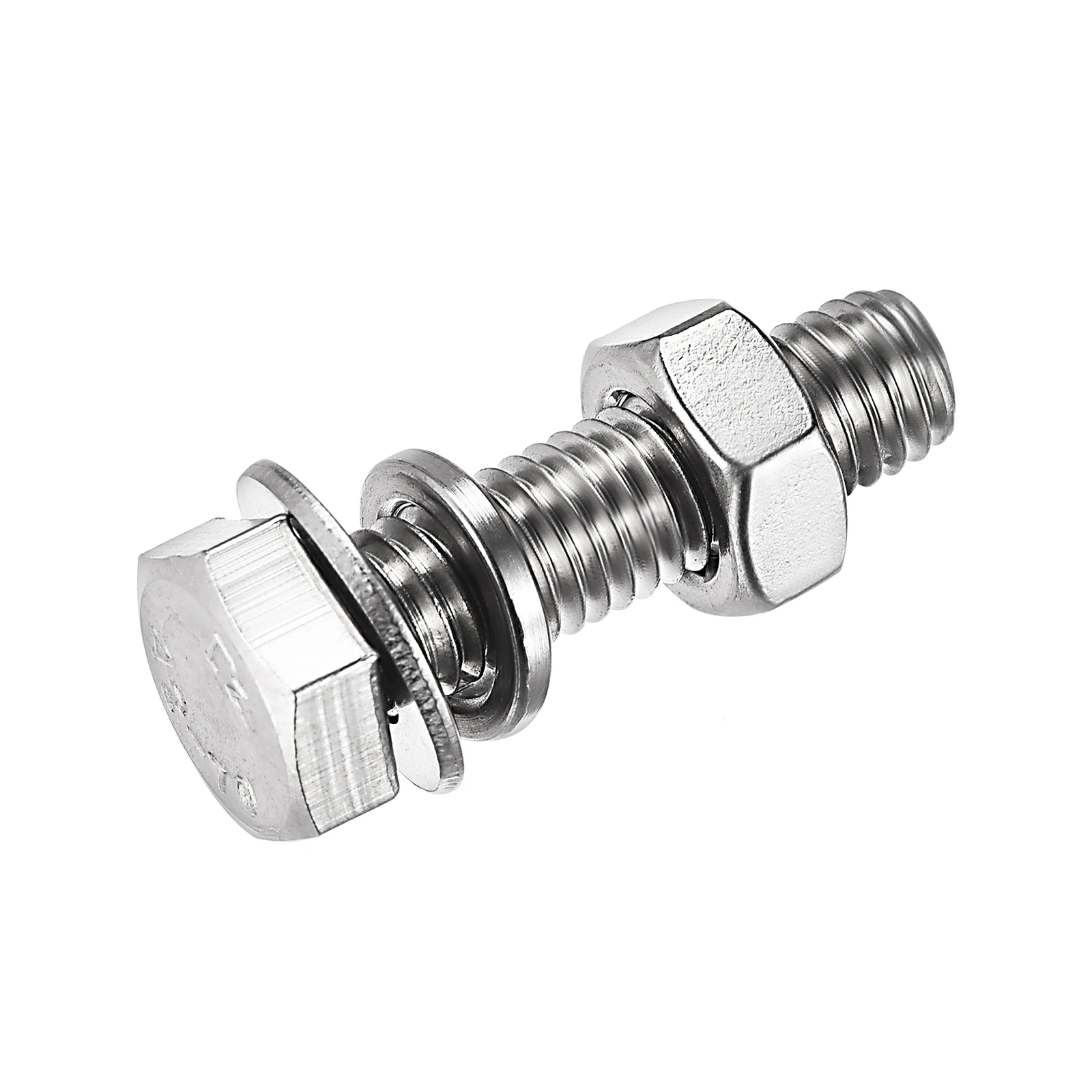 Болты с шестигранной головкой Uxcell 4/6 шт. M6 M8 гайки плоские и блокировочные шайбы