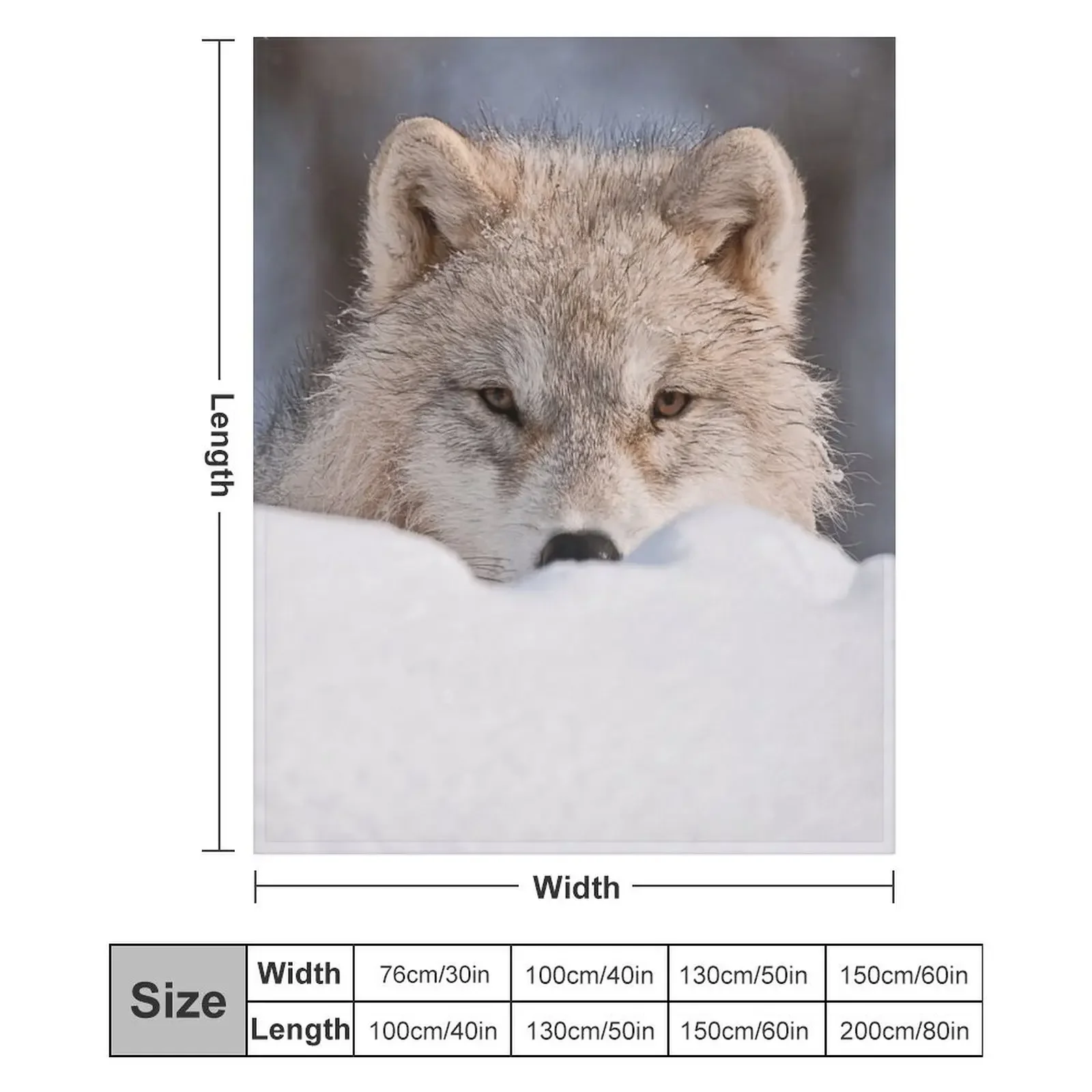 Plush одеяло Арктический волк