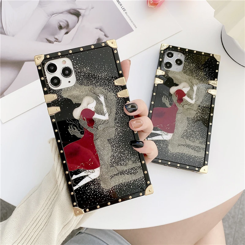 Роскошный художественный классический креативный квадратный чехол для телефона
