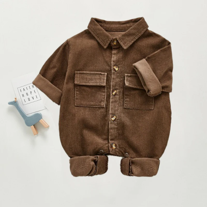 Spring Autumn Newborn Boys Girls Cowboy Broken Hole Jumpsuits Clothes Baby Long Sleeve Rompers Children | Детская одежда и обувь