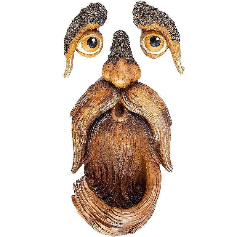 

Лицевая сторона с изображением дерева, кормушка для птиц, украшение для улицы, украшение для лица, креативное украшение для сада, ствола дер...