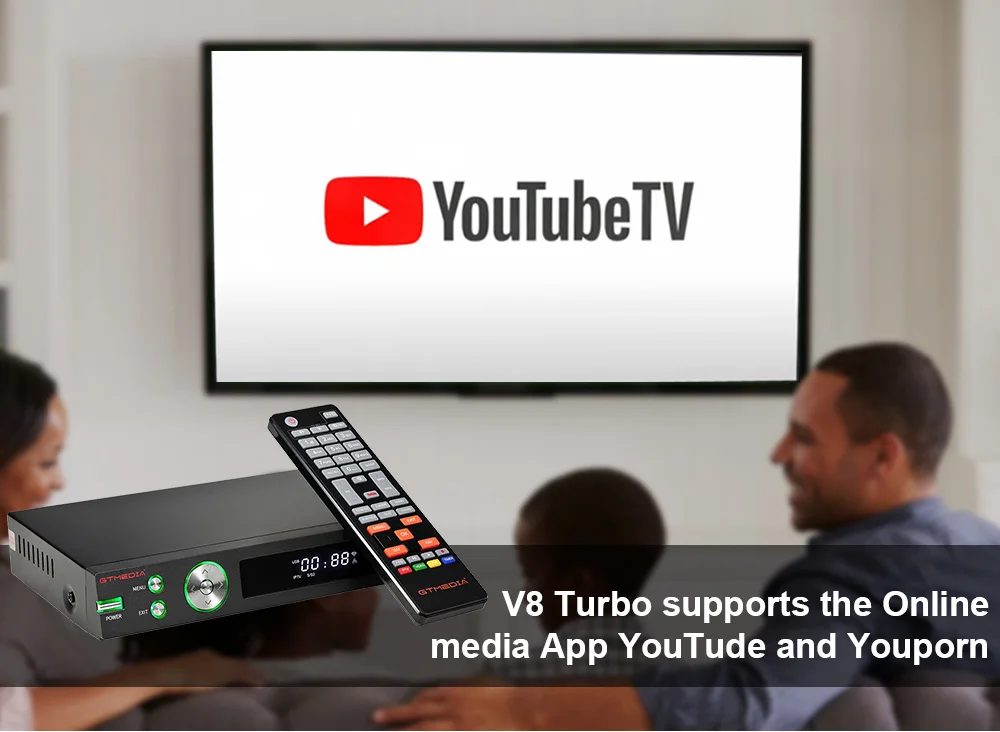 Спутниковый ТВ-приемник GTmedia V8 Turbo DVB S2/T2/кабель поддерживает карты CA Встроенный