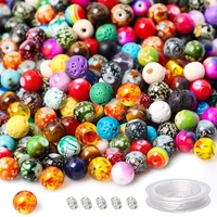 8mm round glass beads for jewelry making colored loose spacer beads for diy bracelet earrings necklace craft material wholesale