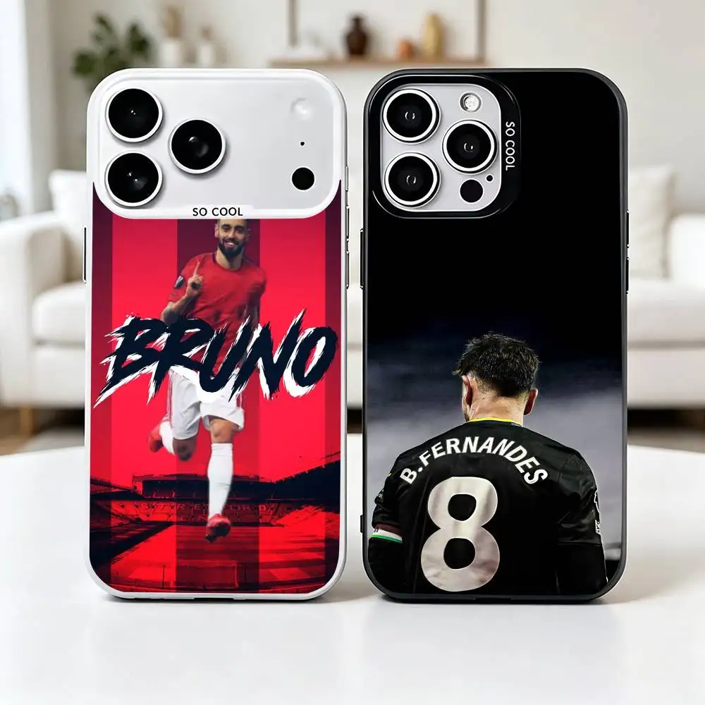 Фото Чехол для телефона Bruno F-Fernandes для iPhone 17, 16, 15, 14, 13, 12, 11 Plus, Pro Max, XS, цветной, с серебряным покрытием внутри №1