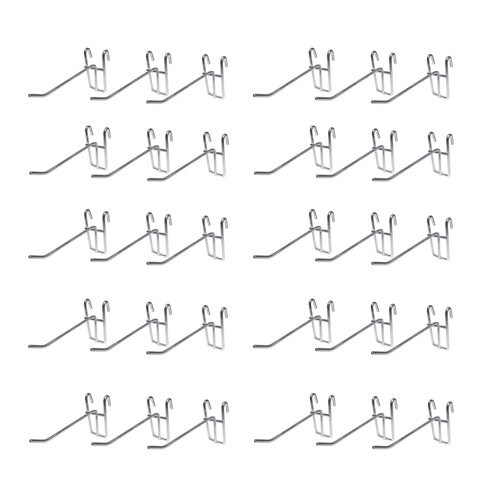 

30 Pcs Supermarket Display Hooks Heavy Duty Clothes Hanger Rack Grid Hangers Mesh