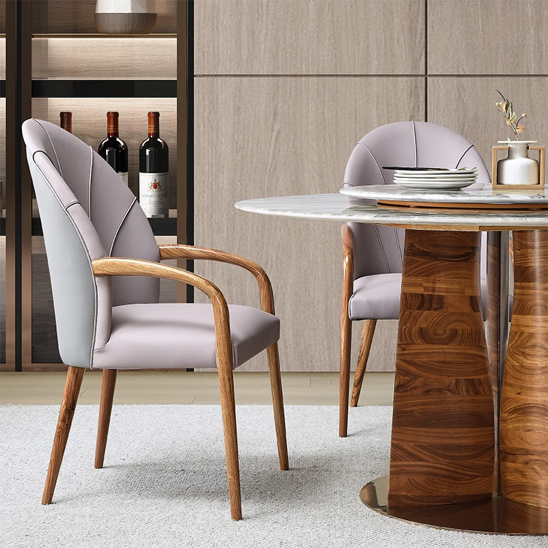 

Regale Modern Nordic Dining Chair Wooden Waiting Longue Office European Armchair Designer Restaurant Bedroom Sillas Furniture