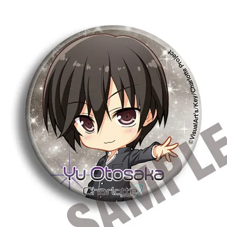 Charlotte Action Figure Tomori Nao Yusa Nishimori Otosaka Ayumi 8 Type Anime Backpack Decoration Tinplate PVC Badge Toys |