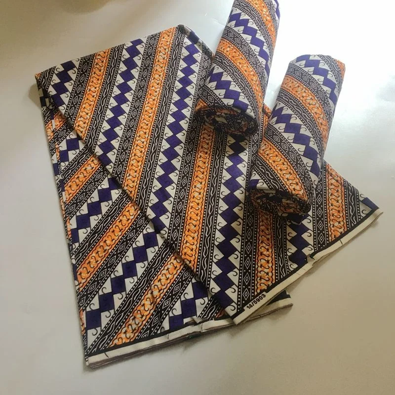 

High Quality Fashion Nigerian Ankara Wax Print Fabric 6yards African 100% Cotton Wrapper Printed Materials for Dress