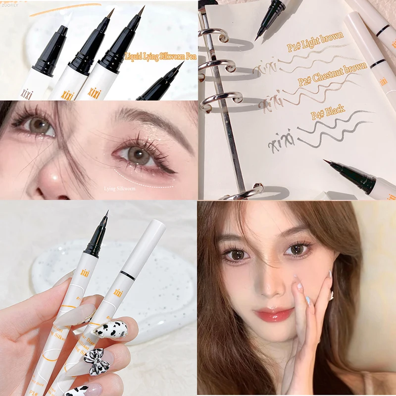 

Lying Silkworm Eyeliner Pen Shadow Outlines Lower Eyelashes Extremely Fine Liquid Cosmetics Pen Lasting Waterproof Female Makeup