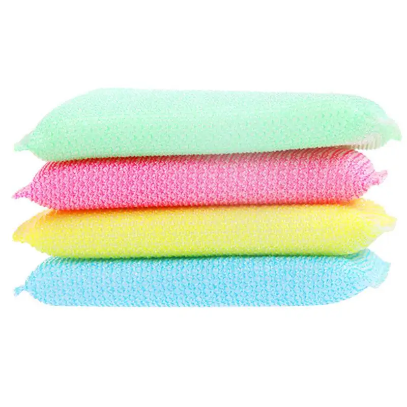 

4 Pcs Dishwashing Scrub Sponge Household Cleaning For Washing Dishes And Cleaning Kitchen Heavy Duty Scrub Sponges