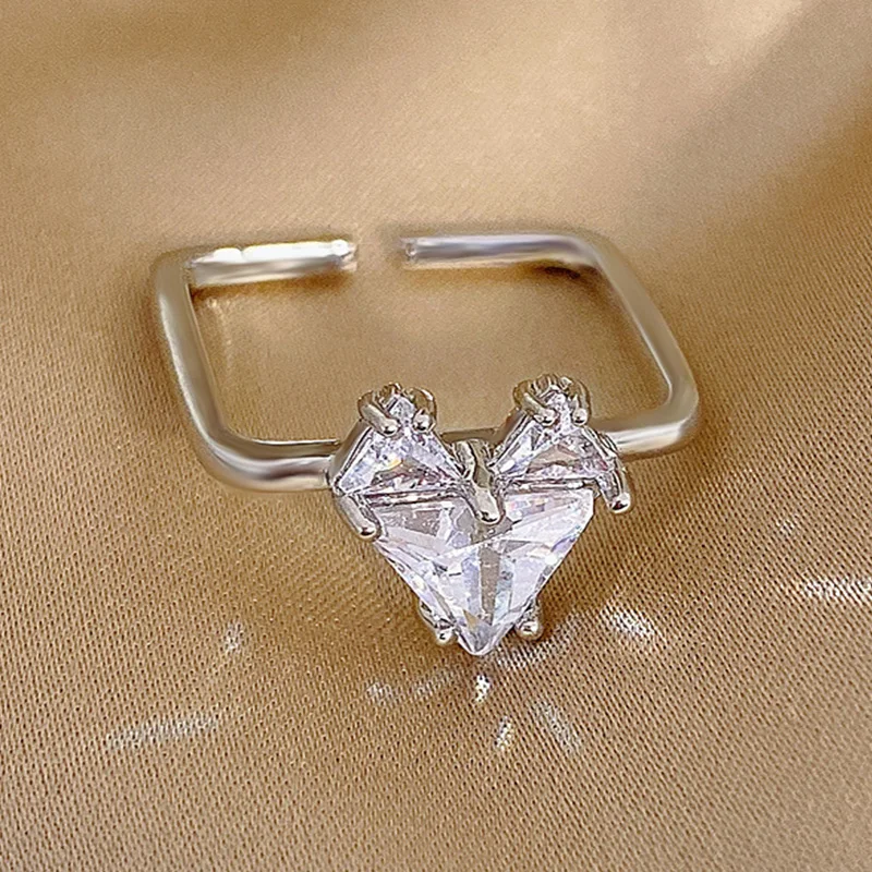 

2023 Brand New Luxury Fashion Silver Plated Engagement Ring Eternity Ring Women's Christmas Gift Love Jewellery